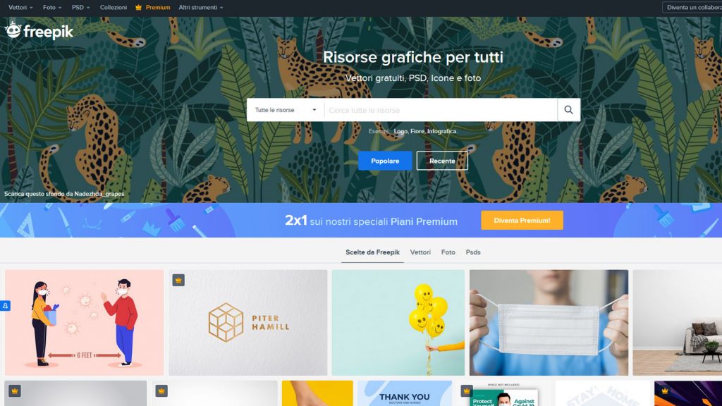 migliori siti di immagini gratis freepik