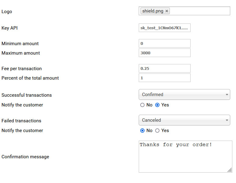 payplug virtuemart configuration